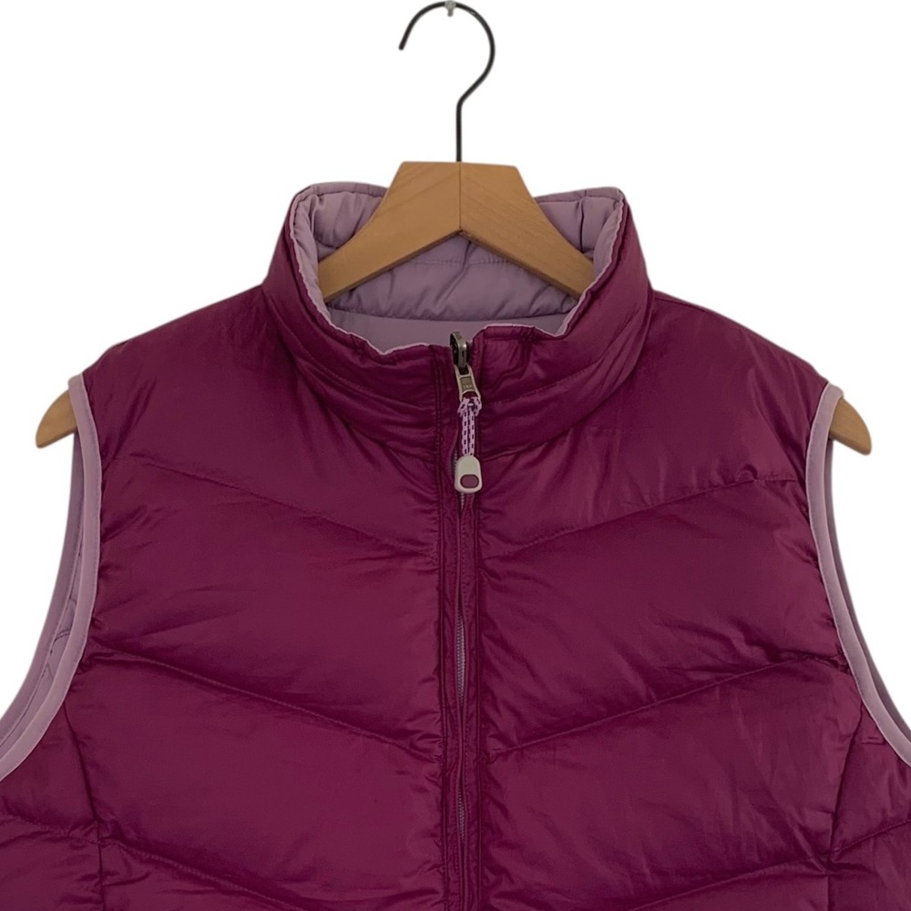 L.L. Bean Lilac & Purple Reversible Goose Down Puffer Vest - Picture 5 of 8